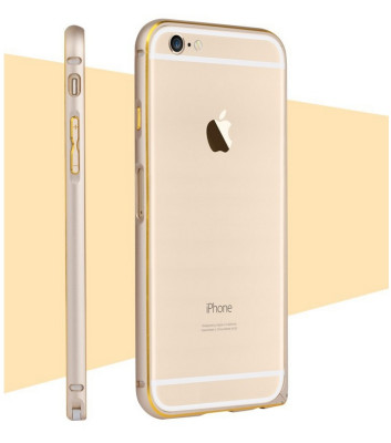 Други Бъмпъри за телефони    Луксозен алуминиев бъмпър за Apple iPhone 6 plus 5.5 / iPhone 6S plus 5.5 златист
